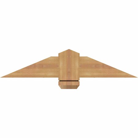 Ekena Millwork Eugene Smooth Timber Gable Bracket, Western Red Cedar, 36"W x 7"H x 1 1/2"D x 5 1/2"F, 5/12 Pitch GBW036X07X0206EUG00SWR